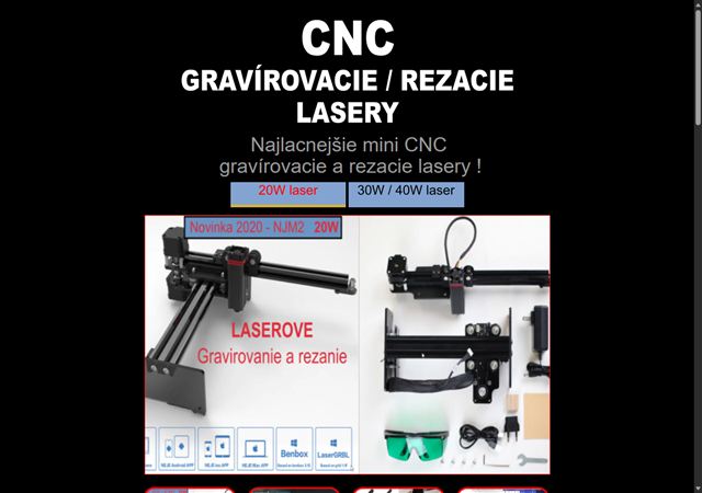 Screenshot of CNCLasery.sk