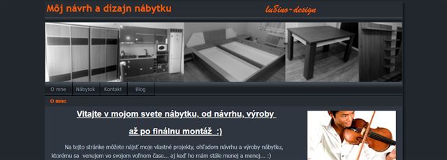 Screenshot of Lu8ino.sk furniture designs