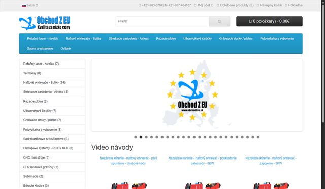 Screenshot of ObchodZEU.sk
