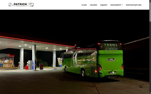 Náhľad stránky PatrickTransport.eu