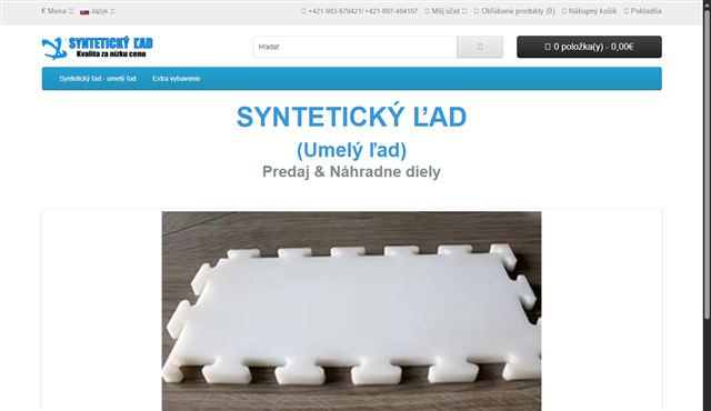 Screenshot of SyntetickyLad.sk