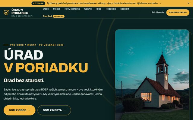 Screenshot of Úrad v poriadku